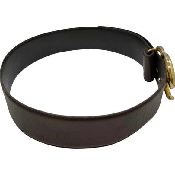 619223AO (S3) Gucci Belt Deep Brown Gold Metal - Picture 4 of 10